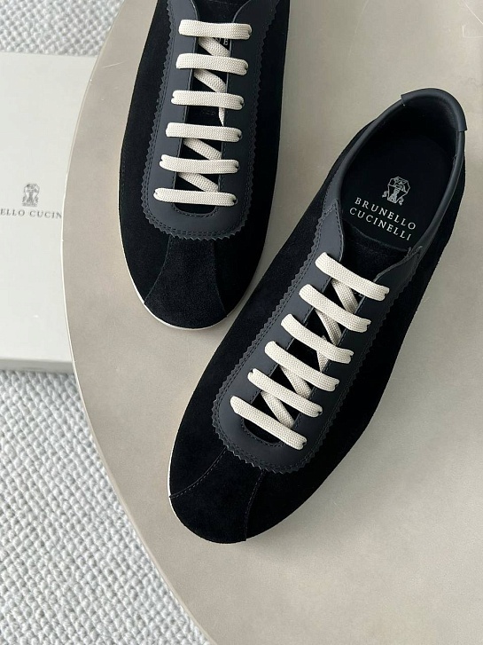 Замшевые кроссовки Brunello Cucinelli Premium - Black
