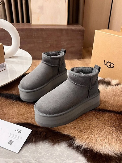 Женские ботинки UGG Classic Ultra Mini Platform - Grey   