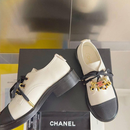 Женские кожаные ботинки Chanel premium