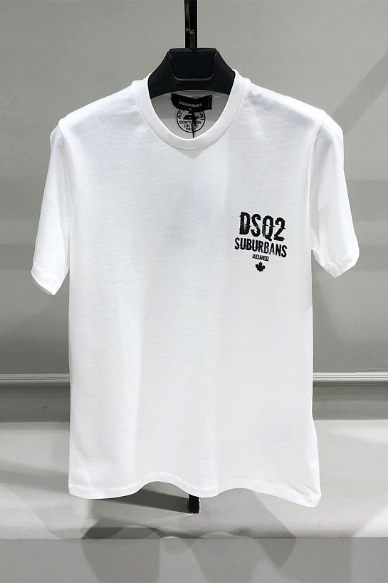 Футболка белого цвета Dsquared2 Suburbans