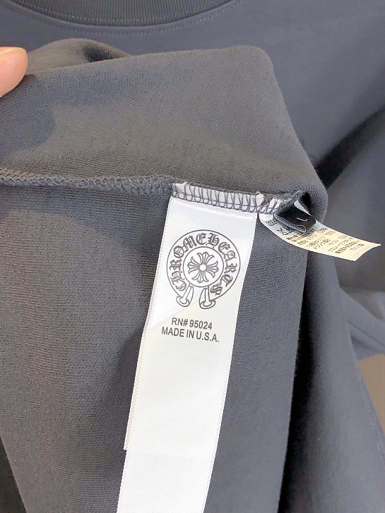 Серая оверсайз футболка Chrome Hearts Premium