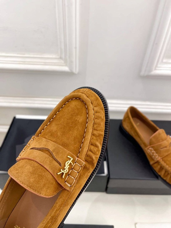 Женские замшевые лоферы Yves Saint Laurent premium