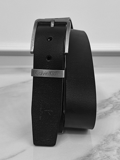 Мужской брендовый ремень Calvin Klein - Black   