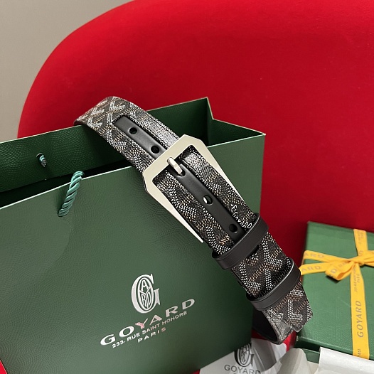 Кожаный ремень Goyard Florida Goyardine premium    