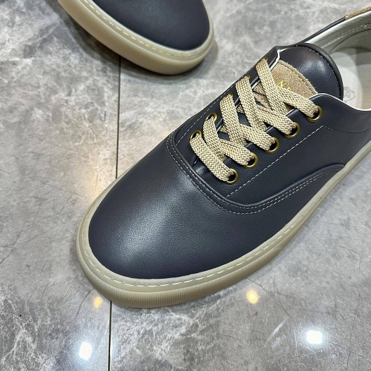 Кожаные кеды Brunello Cucinelli Sail low-top - Grey   