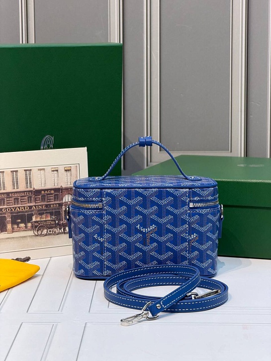 Кожаная сумка Goyard Muse Mini Vanity ​premium 16,5x10,5x8 см
