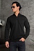 Мужская чёрная кофта с патчем на плече Stone Island Zip Neck