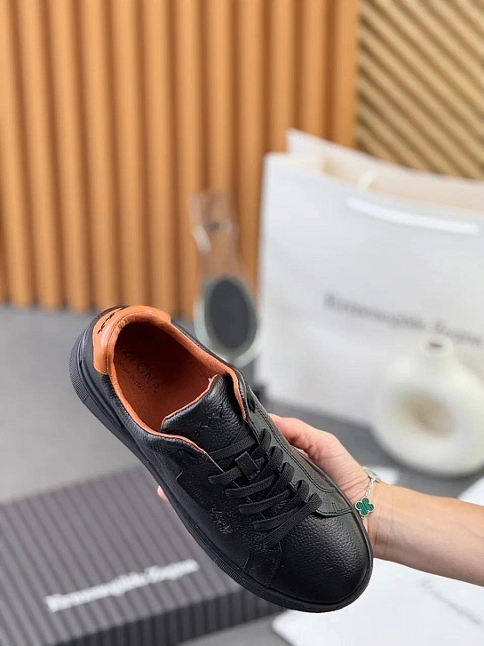 Мужские кожаные кроссовки Ermenegildo Zegna