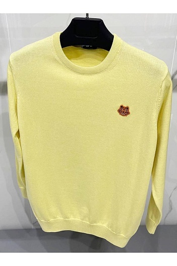 Мужской жёлтый джемпер Kenzo Tiger logo-patch   