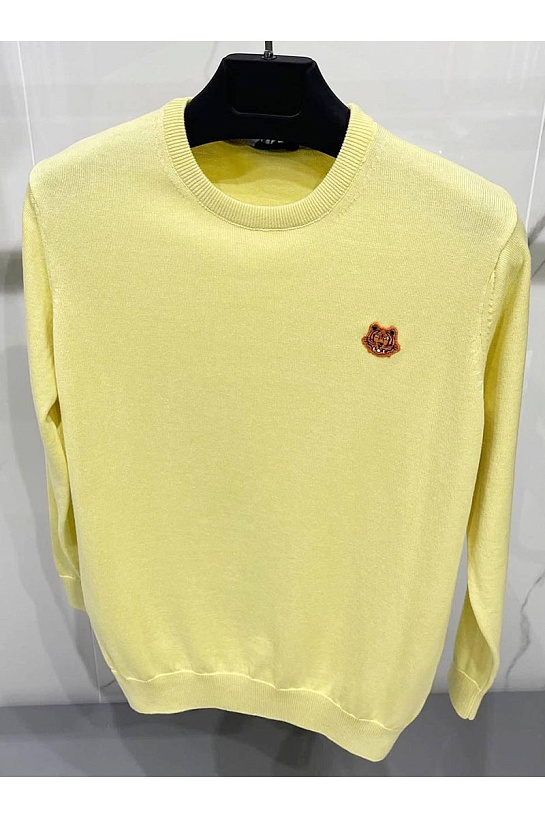 Мужской жёлтый джемпер Kenzo Tiger logo-patch