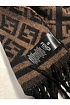 Мужской коричневый шарф Fendi FF Monogram 185x35 см