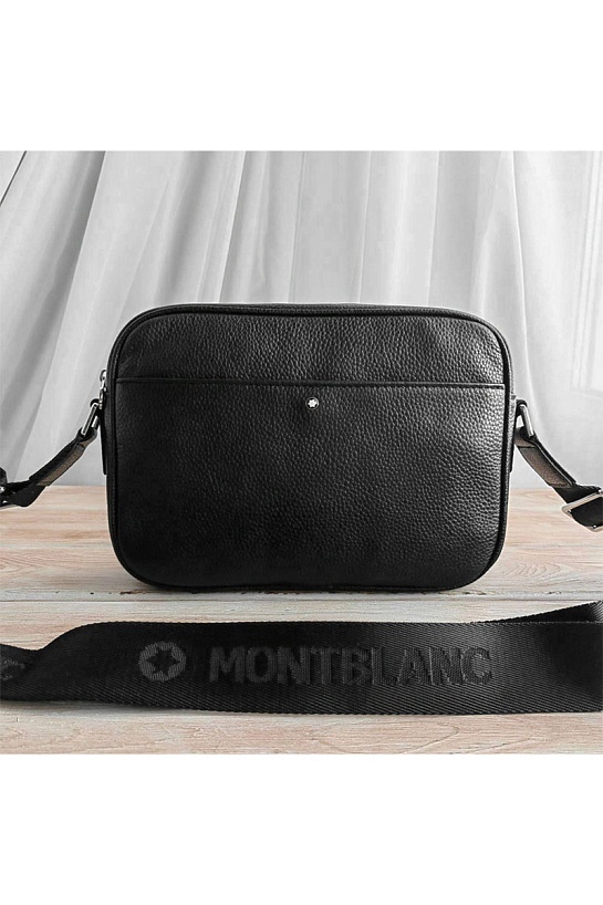 Кожаная сумка Montblanc messenger 22x15 см