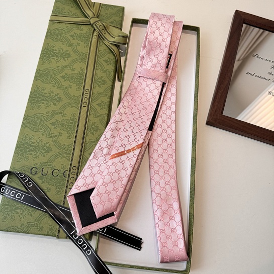 Галстук Gucci GG Monogram premium 146x7 см - Pink