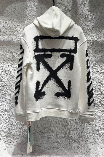Мужское белое худи Off-White Spray Marker   