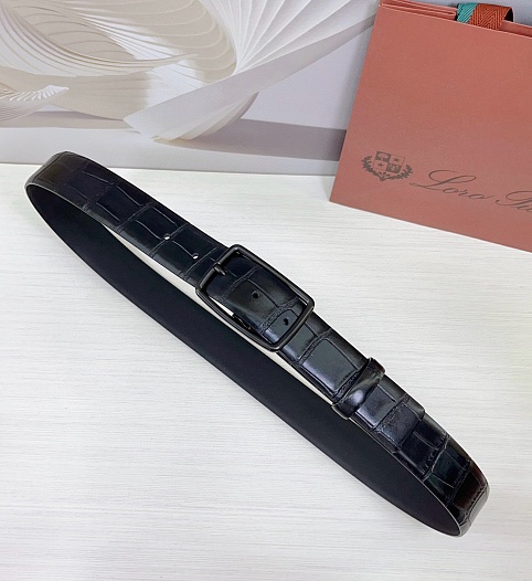 Кожаный ремень Loro Piana Premium (ширина 3.5 см)   