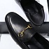 Женские кожаные лоферы Gucci  GG Horsebit - Black