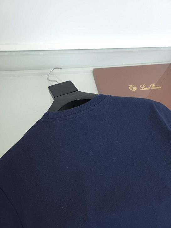 Мужская тёмно-синяя футболка Loro Piana premium