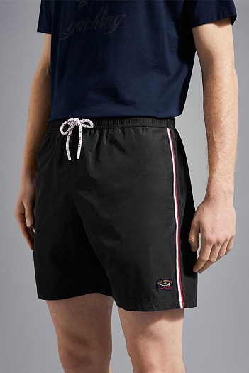 Шорты чёрного цвета Paul & Shark logo-patch   
