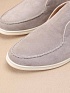 Замшевые лоферы с меховой стелькой Loro Piana Open Walk - Grey