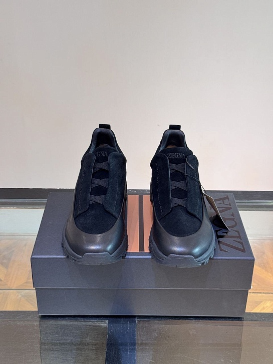 Мужские кроссовки Zegna Triple Stitch Monte - Black