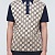 Мужское поло Gucci GG monogram all-over - Navy / Beige