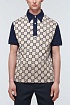 Мужское поло Gucci GG monogram all-over - Navy / Beige