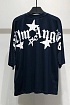 Тёмно-синяя оверсайз футболка Palm Angels "Stars"