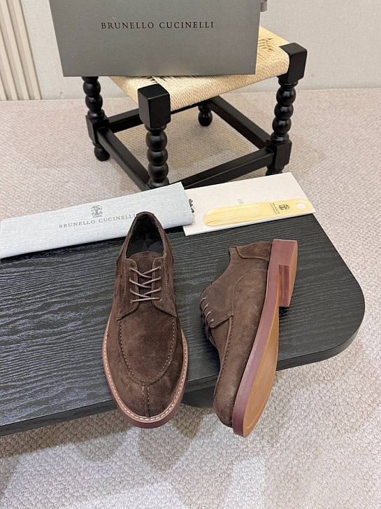 Замшевые ботинки Brunello Cucinelli derby - Brown