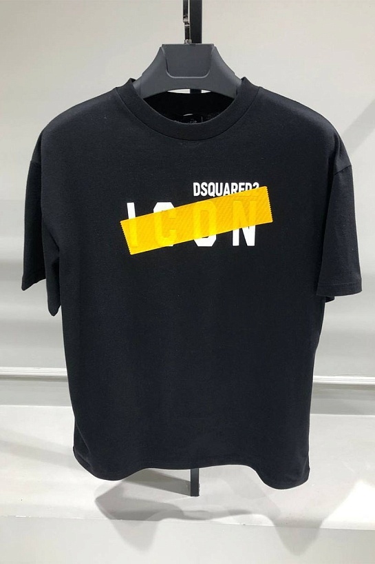 Мужская футболка Dsquared2 Tape Detail - Black