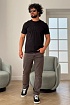 Футболка чёрного цвета Calvin Klein embroidered-logo