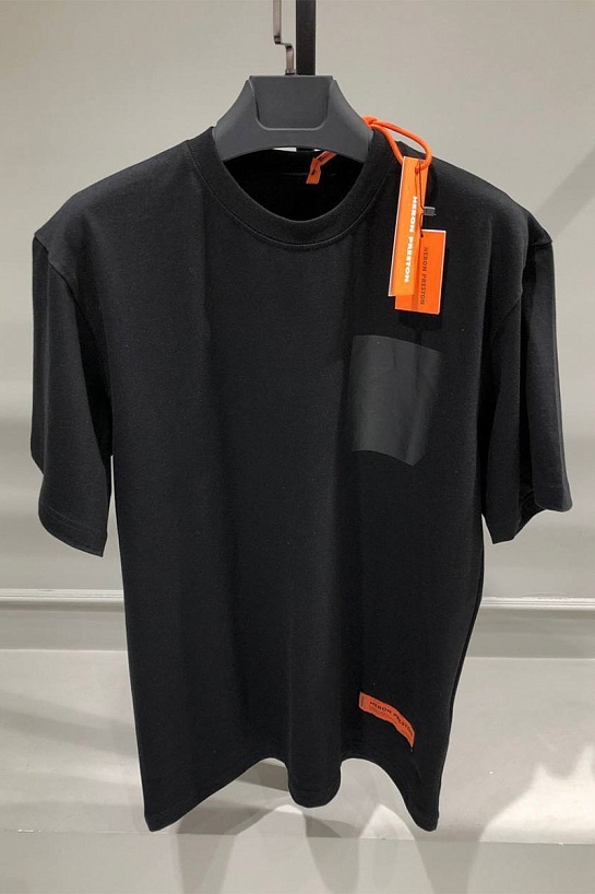 Чёрная оверсайз футболка Heron Preston
