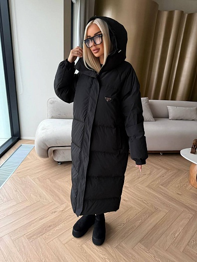 Женская пуховая куртка Prada Premium - Black   