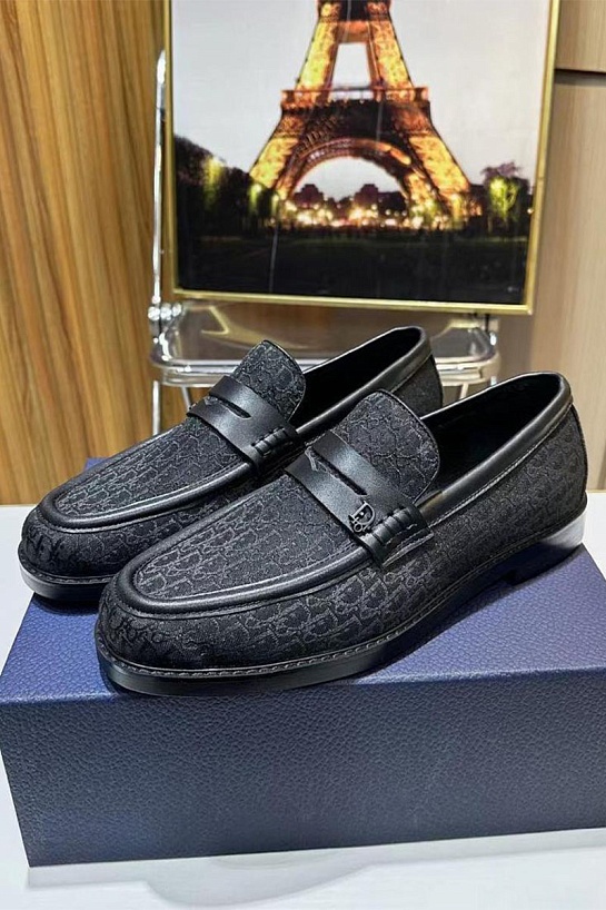 Мужские лоферы Dior Granville Oblique Jacquard