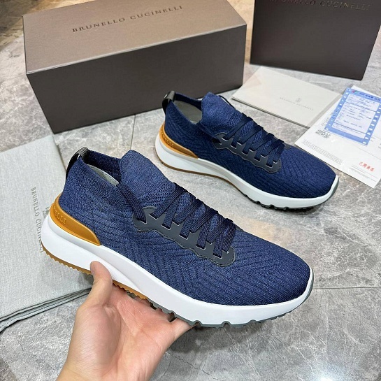 Мужские кроссовки Brunello Cucinelli knitted - Dark Blue