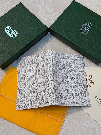 Кожаная обложка для паспорта Goyard Grenelle premium 14x10 см   