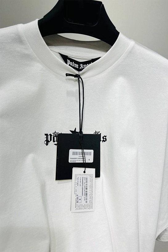 Белая оверсайз футболка Palm Angels "Stars"