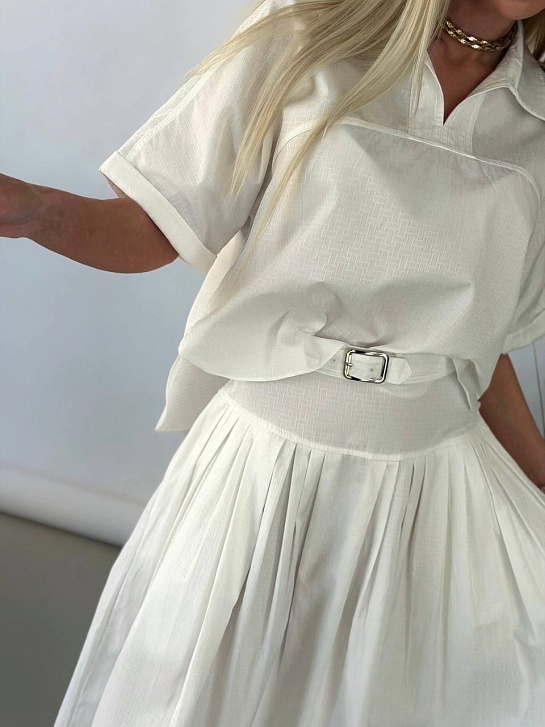 Белый женский костюм Hermes premium