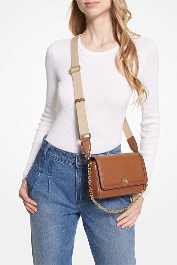 Кожаная сумка Michael Kors Freya Small Convertible Logo 25x16 см   