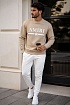 Бежевый свитшот Amiri MA bar crew-sweat
