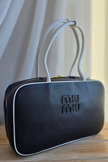 Кожаная сумка тоут MIU MIU Beau 36x21 см - Black   