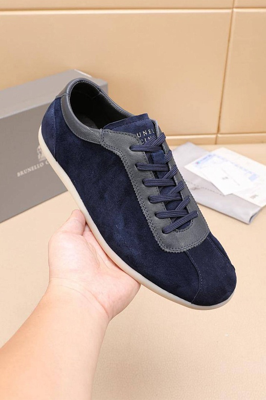 Мужские замшевые кроссовки Brunello Cucinelli