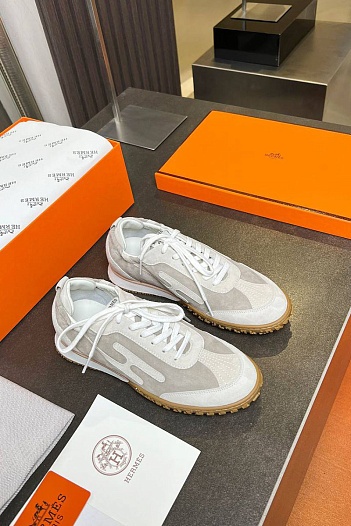 Женские комбинированные кроссовки Hermes Premium   