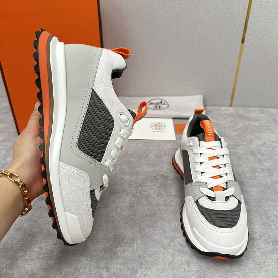 Мужские кроссовки Hermes Leader - White