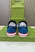 Мужские синие кроссовки Gucci GG Monogram