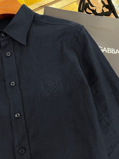 Льняная рубашка Dolce & Gabbana Premium - Navy   