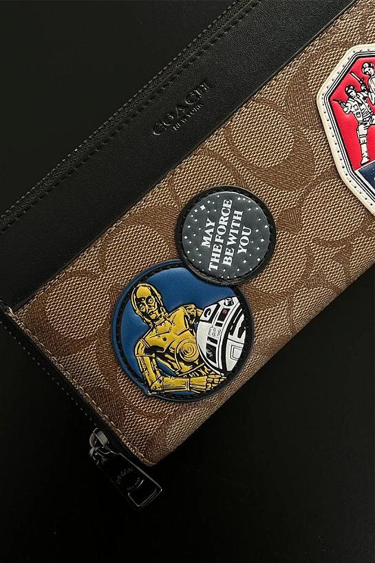 Кожаный кошелёк Coach x Star Wars 19x10 см