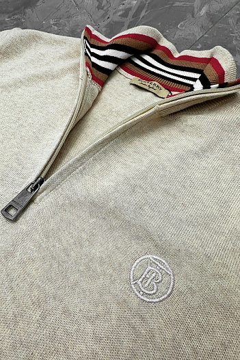 Мужской джемпер Burberry quarter-zip - Beige   