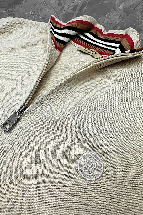 Мужской джемпер Burberry quarter-zip - Beige