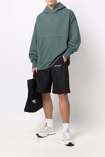 Чёрные мужские шорты Off-White logo-print   