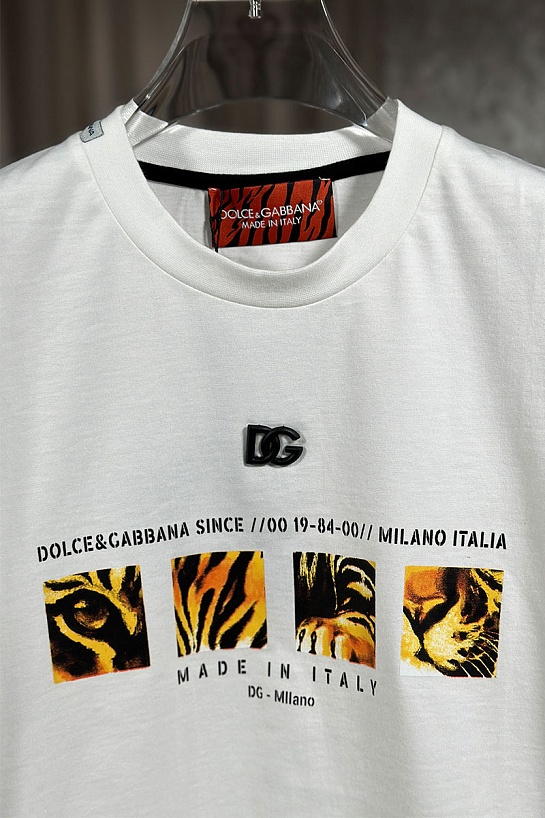 Белая оверсайз футболка Dolce&Gabbana